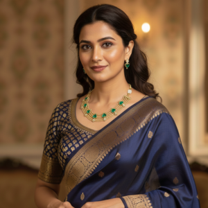 Gold-Toned Floral Nagapadam Necklace