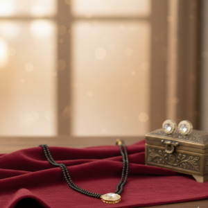 Black Beads Mangalsutra Set