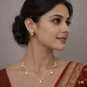 Elegant Pearl Drop Necklace Set