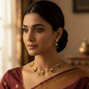 Traditional Green Necklace Set