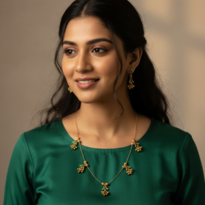 Classic Gold-Tone Floral Necklace Set