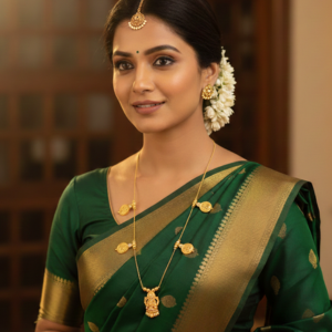 Lakshmi Gold Coin Mangalsutra Necklace Set